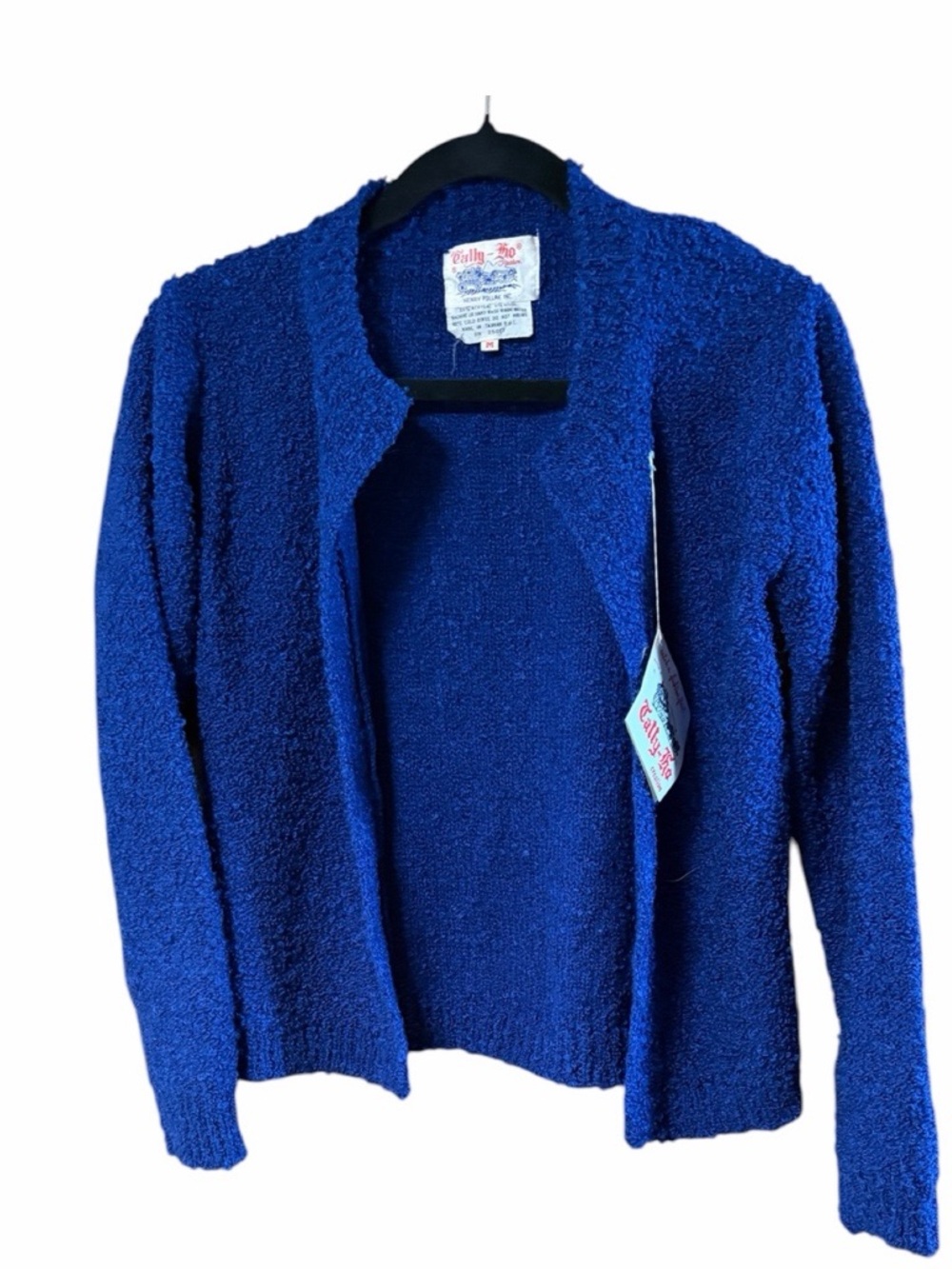 Tally-Ho Henry Pollak Hand Loomed Vintage Open Front Cardigan NWT